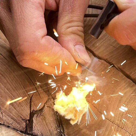 Survival Red Tinder Paracord Necklace with Firestarter Ferrocerium1 Pack(Orange) - Picture 13 of 16